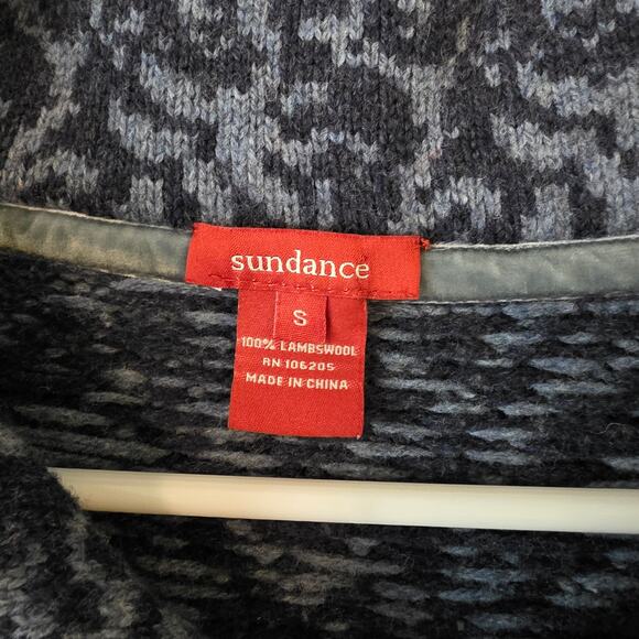 Sundance Womens Lambswool Nordic Fair Isle Cardigan Sweater Size Small - Picture 3 of 3